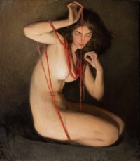 "Threads", Oil on linen, 70 x 80 cm, 2021 Daniela Astone, "Threads", Oil on linen, 70 x 80 cm, 2021