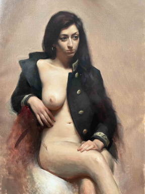 Dasha Belokrylova, The Mistress, Oil on canvas, 65 x 95 cm, 2021 Dasha Belokrylova, The Mistress, Oil on canvas, 65 x 95 cm, 2021