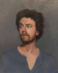 "Portrait of Giuseppe", Oil on linen, 50 x 60 cm, 2018 Denise Melvin, "Portrait of Giuseppe", Oil on linen, 50 x 60 cm, 2018