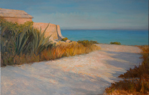 Denise Melvin, Sicilian Sunset at Midsummer, Oil on linen, 60x100 cm, 2020 Denise Melvin, Sicilian Sunset at Midsummer, Oil on linen, 60x100 cm, 2020