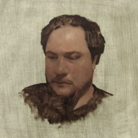 "Portrait XIX", Oil on linen, 12 x 12 in. 2021 Dustin Adamson, Portrait XIX, Oil on linen, 12 x 12 in. 2021