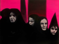 "So Raven Black at Heart", Oil on canvas, 36 x 28 in. 2021 Emilia Cantor, "So Raven Black at Heart", Oil on canvas, 36 x 28 in. 2021