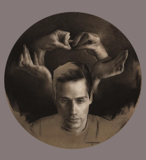 Eric Drummond, Puzzle Charcoal, Graphite and white chalk on Strathmore Paper, 75x75 cm 2019 Eric Drummond, Puzzle Charcoal, Graphite and white chalk on Strathmore Paper, 75x75 cm 2019