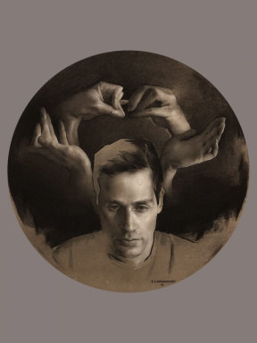 Eric J. Drummond, Puzzle, Charcoal and white chalk on toned Strathmore paper, 80 x 80 cm, 2019. Eric J. Drummond, Puzzle, Charcoal and white chalk on toned Strathmore paper, 80 x 80 cm, 2019.