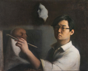 Eric Zhang, Self Portrait, Oil, 16x20 cm, 2019 Eric Zhang, Self Portrait, Oil, 16x20 cm, 2019