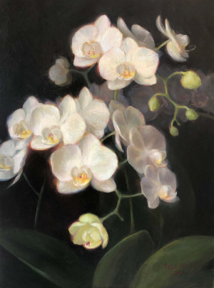 Erica Arcudi White Orchids Oil on copperpanel_9by12inches_4May2020 Erica Arcudi White Orchids Oil on copperpanel_9by12inches_4May2020