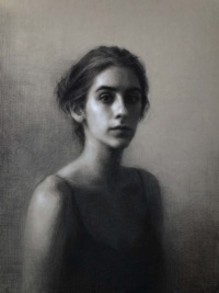 "Autoritratto", Charcoal and white Chalk on toned paper, 66 x 48 cm, 2019 Erica Arcudi, "Autoritratto", Charcoal and white Chalk on toned paper, 66 x 48 cm, 2019