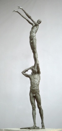 "The Piano", Clay, 190 x 50 x 40 cm, 2017 Eudald de Juana Gorriz, The Piano, Clay, 190 x 50 x 40 cm, 2017