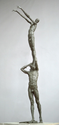 Eudald de Juana Gorriz, The Piano, Clay, 190 x 50 x 40 cm, 2017