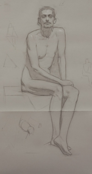 Francesco Bianchini, Intermediate Program long pose transfer drawing, FAA Florence