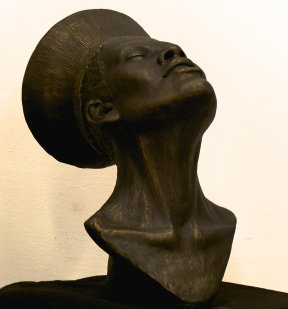 Frank Rekru, Spring Rain, Black Resin with Bronze Patina, H45 x W24 x D30 cm, 2014 Frank Rekru, Spring Rain, Black Resin with Bronze Patina, H45 x W24 x D30 cm, 2014