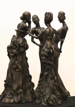 Frank Rekrut, The Conversation, Bronze, H45 x W45 x D63 cm 2014 Frank Rekrut, The Conversation, Bronze, H45 x W45 x D63 cm 2014