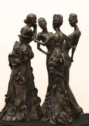 Frank Rekrut, The Conversation, Bronze, H45 x W45 x D63 cm 2014 Frank Rekrut, The Conversation, Bronze, H45 x W45 x D63 cm 2014