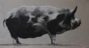 Frederick Albrow, The Sow, Oil on canvas, 75 x 130 cm, 2021 Frederick Albrow, The Sow, Oil on canvas, 75 x 130 cm, 2021