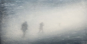 Frøydis Aarseth, Blizzard, Oil on linen, 70 x 135 cm, 2020 Frøydis Aarseth, Blizzard, Oil on linen, 70 x 135 cm, 2020