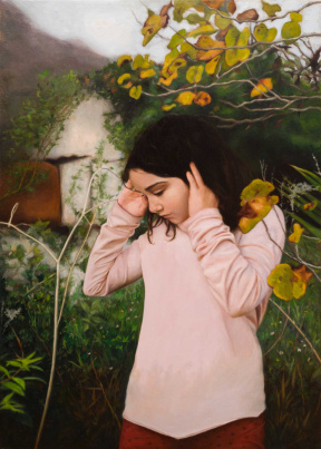 Gala Gilan, Whispers, Oil on canvas, 44 x 62 cm, 2021 Gala Gilan, Whispers, Oil on canvas, 44 x 62 cm, 2021