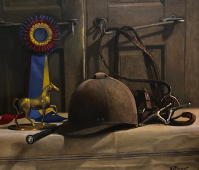 "The English Rider", Oil on canvas, 23 x 28 in. 2021 Jane Manco, The English Rider, Oil on canvas, 23 x 28 in. 2021