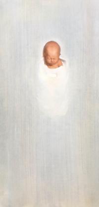 "New", Oil on canvas, 44 x 21.5 in, 2019 Jessica Roderick, New, Oil on canvas, 44 x 21.5 in, 2019