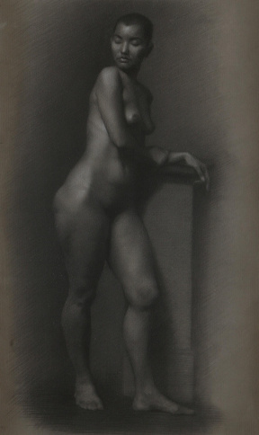 Joakim Ericsson, Intermediate (second year), Fig drawing, Charcoal and white chalk on paper, 63x39 cm, 2007 Joakim Ericsson, Intermediate (second year), Fig drawing, Charcoal and white chalk on paper, 63x39 cm, 2007