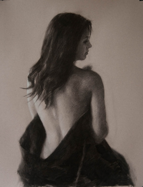 John Peck, Amy, Charcoal on paper, 18 x 24 in. 2012 John Peck, Amy, Charcoal on paper, 18 x 24 in. 2012