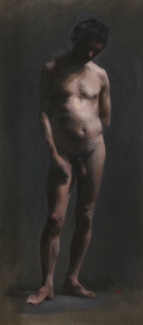 Jordan Sokol, Advanced Painting (third year), Figure painting, Oil on canvas, 85x39 cm Jordan Sokol, Advanced Painting (third year), Figure painting, Oil on canvas, 85x39 cm