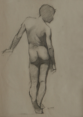 Jura Bedic, Advanced Painting (third year), Male figure drawing, Charcoal on paper Jura Bedic, Advanced Painting (third year), Male figure drawing, Charcoal on paper