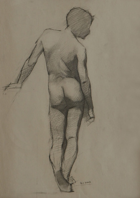 Jura Bedic, Advanced Painting (third year), Male figure drawing, Charcoal on paper Jura Bedic, Advanced Painting (third year), Male figure drawing, Charcoal on paper