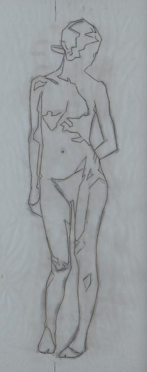 Jura Bedic Transfer drawing (female), 82x37.5 cm Jura Bedic Transfer drawing (female), 82x37.5 cm