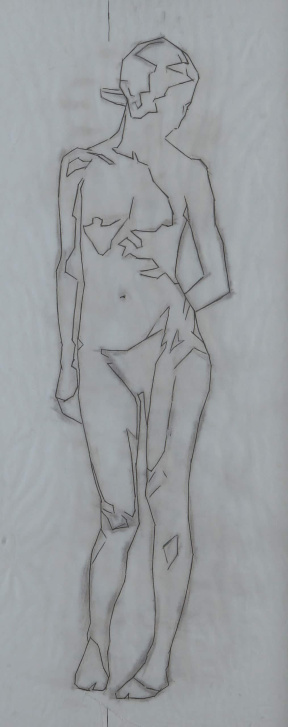 Jura Bedic Transfer drawing (female), 82x37.5 cm Jura Bedic Transfer drawing (female), 82x37.5 cm