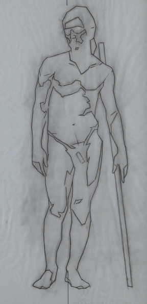 Jura Bedic Transfer drawing (male), 83x46 xm Jura Bedic Transfer drawing (male), 83x46 xm