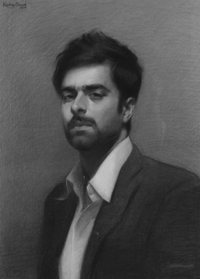Kristine Onsrud, Intermediate Program (second year), Portrait drawing, Charcoal and white chalk on toned paper, 61x46 cm, 2017 Kristine Onsrud, Intermediate Program (second year), Portrait drawing, Charcoal and white chalk on toned paper, 61x46 cm, 2017