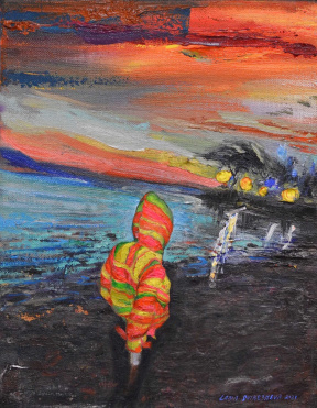 Lana Svirezheva, Kewalo Basin, Honolulu, Oil on Linen, 35 x 20 cm, 2020 Lana Svirezheva, Kewalo Basin, Honolulu, Oil on Linen, 35 x 20 cm, 2020