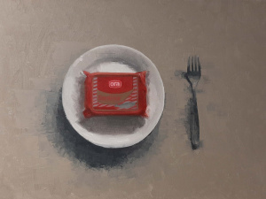 Linda Jen, Icelandic Passion, Ora Sardines, Oil on canvas, 60x45 cm, 2020 Linda Jen, Icelandic Passion, Ora Sardines, Oil on canvas, 60x45 cm, 2020