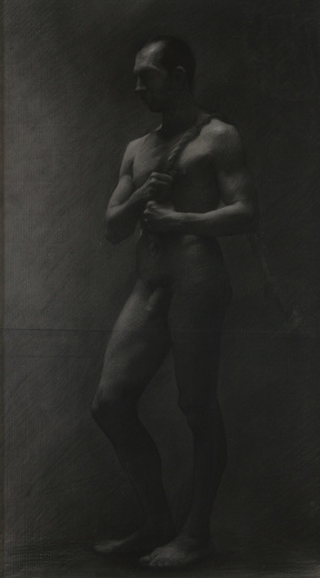 Magda Almy, Advanced Painting (third year), Figure drawing, Charcoal on toned paper., 80x45 cm Magda Almy, Advanced Painting (third year), Figure drawing, Charcoal on toned paper., 80x45 cm