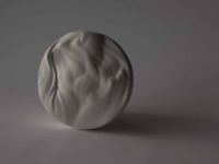 "Skin", Plaster cast, 29 x 29 x 6 cm, 2019 Mathias Bader, Skin, Plaster cast, 29 x 29 x 6 cm, 2019