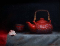 "A lonely cup of tea", Oil on wood panel, 23 x 30 cm, 2019-2020 Matteo Taverna, "A lonely cup of tea", Oil on wood panel, 23 x 30 cm, 2019-2020