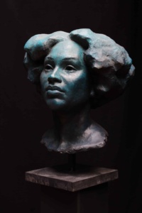 "Blue Monday", Hydroresin, 3/4 Life size, 2019 Maudie Brady, Blue Monday, Hydroresin, 3_4 Life size, 2019