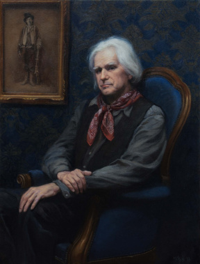 Maureen Hyde, In the shadow of the kid, Oil on linen, 85 x 65 cm, 2017 Maureen Hyde, In the shadow of the kid, Oil on linen, 85 x 65 cm, 2017