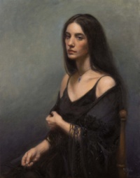 "La Notte", oil on linen, 70 by 55 cm., 2019 Maureen Hyde, La Notte, oil on linen, 70 by 55 cm., 2019