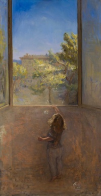 "Live", Oil on copper, 2020