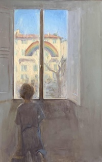 "Somewhere over the Rainbow", Oil on linen, 2020