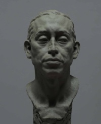 "Portrait of Octavio", Finished clay, Life size, 2020 Mitch Shea, "Portrait of Octavio", Finished clay, Life size, 2020