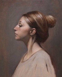 "Francesca", Oil on linen, 40 x 50cm, 2020 Nicholas Chaundy, Francesca, Oil on linen, 40x50cm, 2020