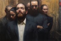 "Elevator", Oil, 95 x 65 cm, 2017 Nick Alm, Elevator, Oil, 95 x 65 cm, 2017
