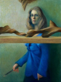 "Cord", Oil on canvas on dibond, 61 x 45 cm, 2021 Nicole Alger, Cord, Oil on canvas on dibond, 61 x 45 cm, 2021