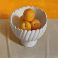 "Yellow Plums", Oil on panel, 35 x 35 cm, 2021 Oliver Scarlin, Yellow Plums, Oil on panel, 35 x 35 cm, 2021