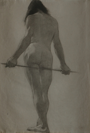 Lawton S. Parker (b. 1868; d. 1954) Figure drawing (male back view), 19th century, 59.5 x 41 cm Lawton S. Parker (b. 1868; d. 1954) Figure drawing (male back view), 19th century, 59.5 x 41 cm