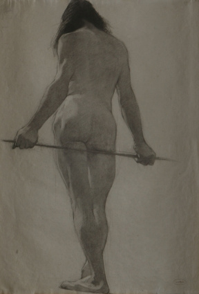Lawton S. Parker (b. 1868; d. 1954) Figure drawing (male back view), 19th century, 59.5 x 41 cm Lawton S. Parker (b. 1868; d. 1954) Figure drawing (male back view), 19th century, 59.5 x 41 cm