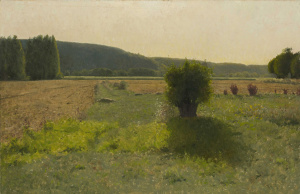 Patrick Okrasinski, Summer Evening Giverny, Oil on linen, 26x40, 2019 Patrick Okrasinski, Summer Evening Giverny, Oil on linen, 26x40, 2019