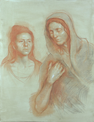 Per Elof Nilsson Ricklund, Preparatory drawing for "Time Lead and Hollow Prosperity", Saguine, 129x89 cm, 2019, € 1.800,00 Per Elof Nilsson Ricklund, Preparatory drawing for "Time Lead and Hollow Prosperity", Saguine, 129x89 cm, 2019, € 1.800,00